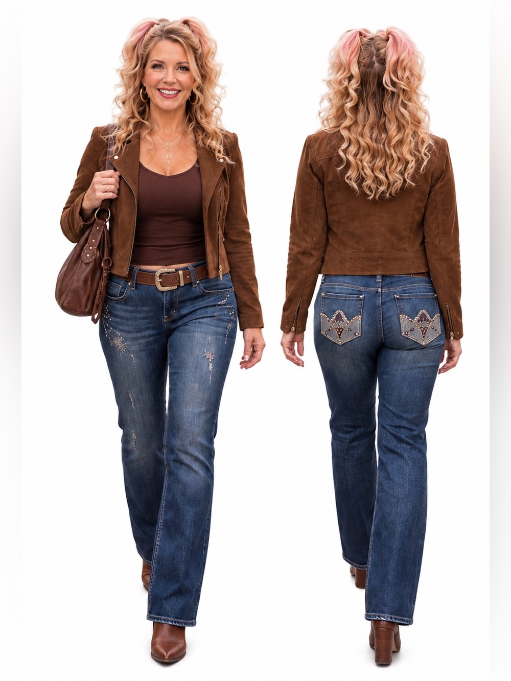 GUESS Y2K Studded Low Rise Straight Leg Jeans Size 31